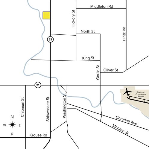 Former Bank Branch: 1345 N M 52, Owosso, MI 48867